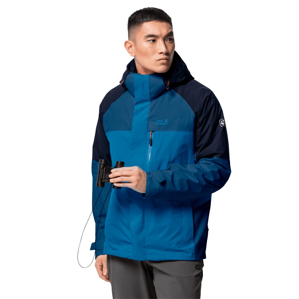 Jack Wolfskin STETING PEAK Vestes Homme Bleu - WUXCTSH-09